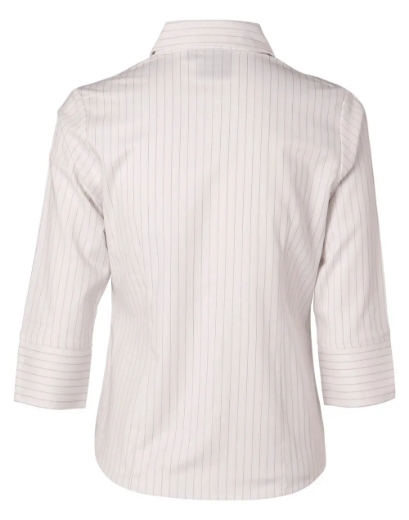 Picture of Winning Spirit, Ladies Stretch Stripe Shirt, 3/4 Sleeve